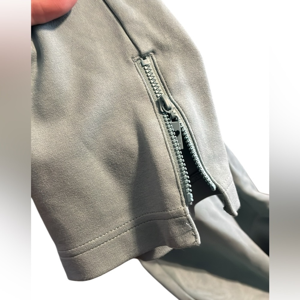 Belle by Kim Gravel Light Teal Cropped Pants with Zipper Accents - Picture 6 of 7